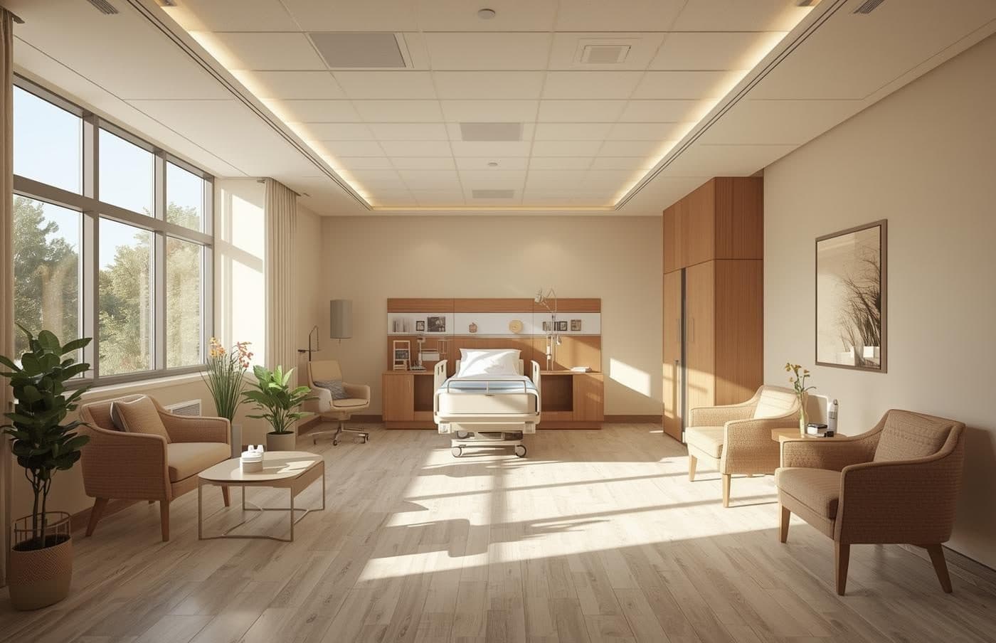 Illustrative image representing the planned Advanced Oncology centre at TEMCO — indicative design concept, opening 2029.