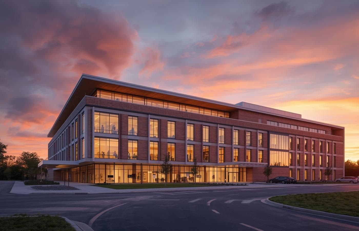 Indicative architectural design concept of the TEMCO Specialised General Hospital at the SSKIA SEZ, Gaborone — illustrative only, not a built facility. Opening 2029.